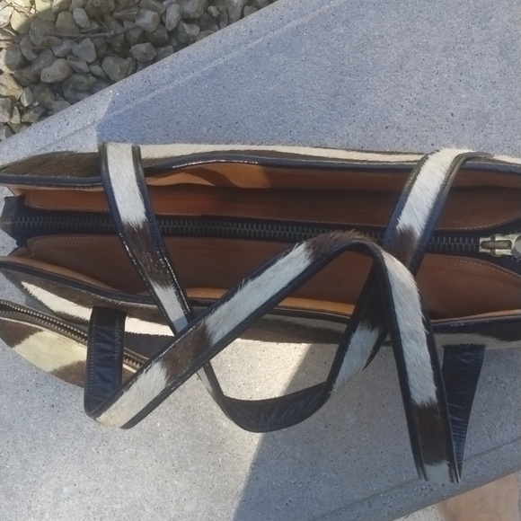 Genuine Zebra Hide and Leather Handbag and coin purse Quiet Luxury, Mob wife - Picture 3 of 16